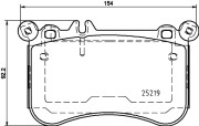 8DB 355 019-671 Sada brzdových destiček, kotoučová brzda HELLA