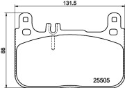 8DB 355 021-941 HELLA sada brzdových platničiek kotúčovej brzdy 8DB 355 021-941 HELLA