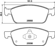 8DB 355 025-511 Sada brzdových destiček, kotoučová brzda HELLA