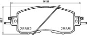 8DB 355 023-321 Sada brzdových destiček, kotoučová brzda HELLA