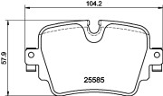 8DB 355 021-161 Sada brzdových destiček, kotoučová brzda HELLA