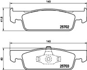 8DB 355 020-801 Sada brzdových destiček, kotoučová brzda HELLA