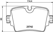 8DB 355 021-391 Sada brzdových destiček, kotoučová brzda HELLA