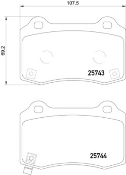 8DB 355 021-251 Sada brzdových destiček, kotoučová brzda HELLA