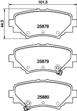 8DB 355 021-411 HELLA sada brzdových platničiek kotúčovej brzdy 8DB 355 021-411 HELLA