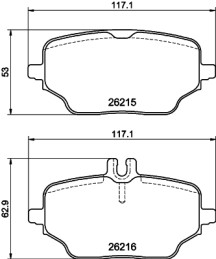 8DB 355 040-331 Sada brzdových destiček, kotoučová brzda HELLA