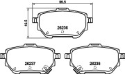 8DB 355 040-711 Sada brzdových destiček, kotoučová brzda HELLA