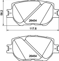 8DB 355 041-221 Sada brzdových destiček, kotoučová brzda HELLA