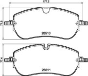 8DB 355 044-251 Sada brzdových destiček, kotoučová brzda HELLA