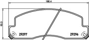 8DB 355 032-981 Sada brzdových destiček, kotoučová brzda HELLA