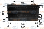 8FC 351 035-541 HELLA kondenzátor klimatizácie 8FC 351 035-541 HELLA