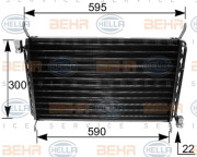 8FC 351 035-661 HELLA kondenzátor klimatizácie 8FC 351 035-661 HELLA