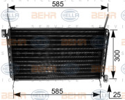 8FC 351 035-671 HELLA kondenzátor klimatizácie 8FC 351 035-671 HELLA