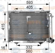 8FC 351 036-014 HELLA kondenzátor klimatizácie 8FC 351 036-014 HELLA