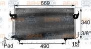 8FC 351 037-151 HELLA kondenzátor klimatizácie 8FC 351 037-151 HELLA