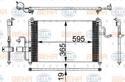 8FC 351 037-231 HELLA kondenzátor klimatizácie 8FC 351 037-231 HELLA