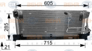 8FC 351 037-381 HELLA kondenzátor klimatizácie 8FC 351 037-381 HELLA