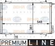 8FC 351 037-511 HELLA kondenzátor klimatizácie 8FC 351 037-511 HELLA