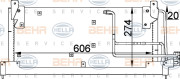 8FC 351 037-591 HELLA kondenzátor klimatizácie 8FC 351 037-591 HELLA