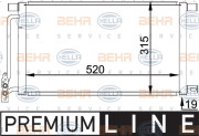 8FC 351 038-211 HELLA kondenzátor klimatizácie 8FC 351 038-211 HELLA