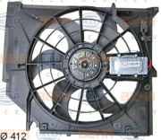 8EW 351 038-391 HELLA ventilátor chladenia motora 8EW 351 038-391 HELLA