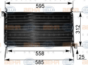 8FC 351 038-631 HELLA kondenzátor klimatizácie 8FC 351 038-631 HELLA