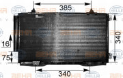 8FC 351 038-741 HELLA kondenzátor klimatizácie 8FC 351 038-741 HELLA