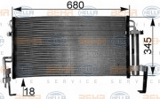 8FC 351 038-771 HELLA kondenzátor klimatizácie 8FC 351 038-771 HELLA