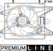 8EW 351 039-431 HELLA ventilátor chladenia motora 8EW 351 039-431 HELLA