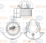 8EW 351 040-184 HELLA vnútorný ventilátor 8EW 351 040-184 HELLA