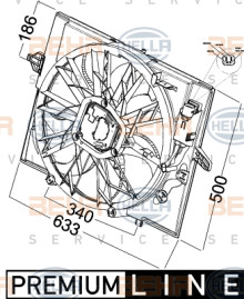 8EW 351 041-271 HELLA ventilátor chladenia motora 8EW 351 041-271 HELLA