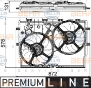 8EW 351 041-441 HELLA ventilátor chladenia motora 8EW 351 041-441 HELLA