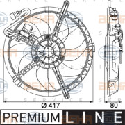 8EW 351 042-731 HELLA ventilátor chladenia motora 8EW 351 042-731 HELLA