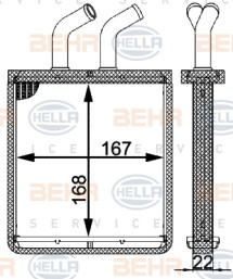 8FH 351 045-111 HELLA výmenník tepla vnútorného kúrenia 8FH 351 045-111 HELLA