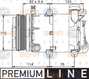 8FK 351 113-461 HELLA kompresor klimatizácie 8FK 351 113-461 HELLA