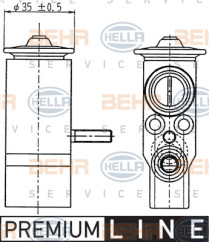 8UW 351 239-021 HELLA expanzný ventil klimatizácie 8UW 351 239-021 HELLA