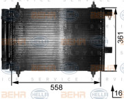 8FC 351 300-251 HELLA kondenzátor klimatizácie 8FC 351 300-251 HELLA