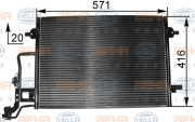 8FC 351 300-394 HELLA kondenzátor klimatizácie 8FC 351 300-394 HELLA