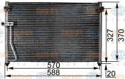 8FC 351 300-421 HELLA kondenzátor klimatizácie 8FC 351 300-421 HELLA