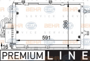 8FC 351 300-601 HELLA kondenzátor klimatizácie 8FC 351 300-601 HELLA