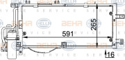 8FC 351 300-614 HELLA kondenzátor klimatizácie 8FC 351 300-614 HELLA