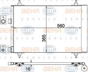 8FC 351 300-674 HELLA kondenzátor klimatizácie 8FC 351 300-674 HELLA