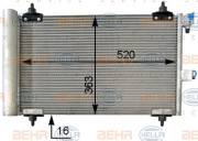 8FC 351 301-034 HELLA kondenzátor klimatizácie 8FC 351 301-034 HELLA