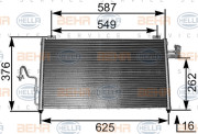 8FC 351 301-091 HELLA kondenzátor klimatizácie 8FC 351 301-091 HELLA