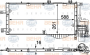 8FC 351 301-204 HELLA kondenzátor klimatizácie 8FC 351 301-204 HELLA