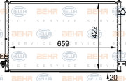 8FC 351 301-231 HELLA kondenzátor klimatizácie 8FC 351 301-231 HELLA