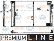 8FC 351 301-321 HELLA kondenzátor klimatizácie 8FC 351 301-321 HELLA