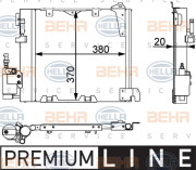 8FC 351 301-371 HELLA kondenzátor klimatizácie 8FC 351 301-371 HELLA