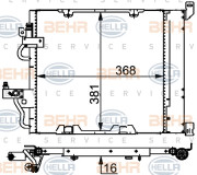 8FC 351 301-754 HELLA kondenzátor klimatizácie 8FC 351 301-754 HELLA