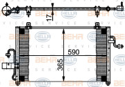 8FC 351 302-051 HELLA kondenzátor klimatizácie 8FC 351 302-051 HELLA